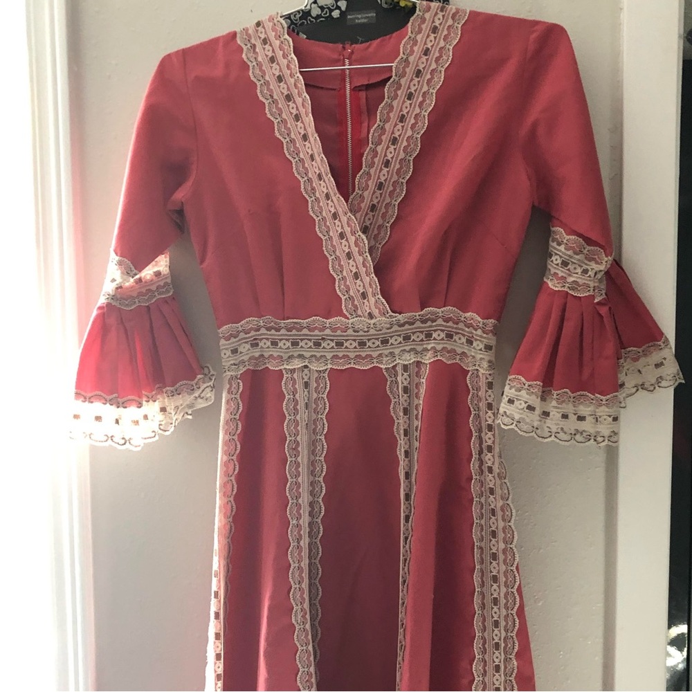 Vintage Prairie Style Boho Floor Length Dress